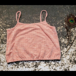 Loft Knit Orange Cropped Tank Top